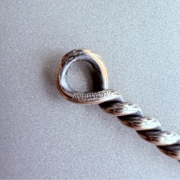 James Avery Twisted Wire Cable Hook-On Sterling Silver Bangle Charm Bracelet - Picture 5 of 9